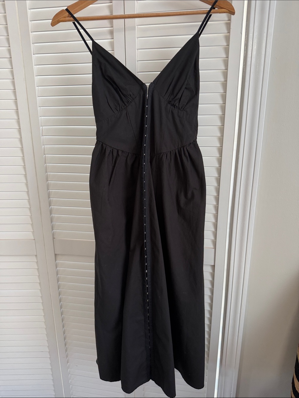 Urban Outfitters Black Spaghetti-Strap Midi Dress